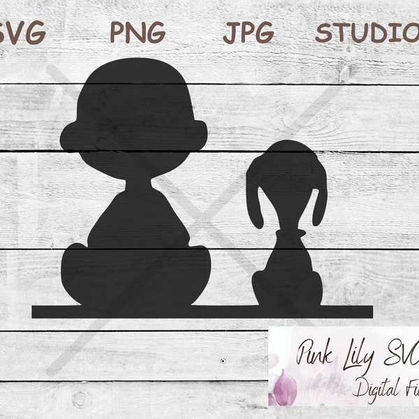 Dog SVG PNG, Dog and a boy, Snoop, Peanuts Svg Png, Best Friends, Charlie,  Brown, Good Grief, Svg, Png, Cricut Cut File, Studio cut File