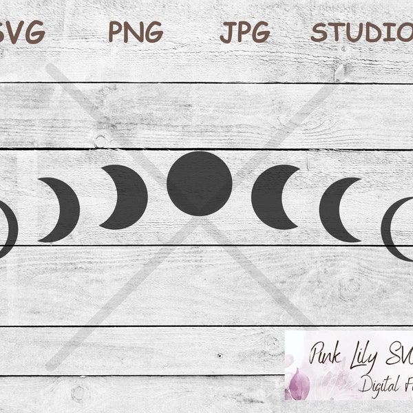 Moon Phases SVG PNG, Moon Phase, Eclipse Svg Png, I Love You To The Moon and Back, Moon, Stars, Moon svg, Stars svg, I love you to the moon