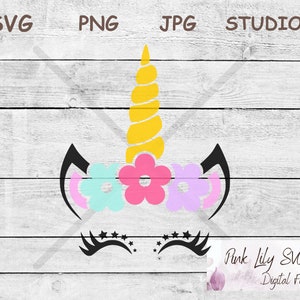Unicorn Face SVG PNG, Unicorn Face Svg, Unicorn Decal, Unicorn SVG, Cute Unicorn Cut Files, CuteUnicorn Face Svg Png, Cricut Cut File
