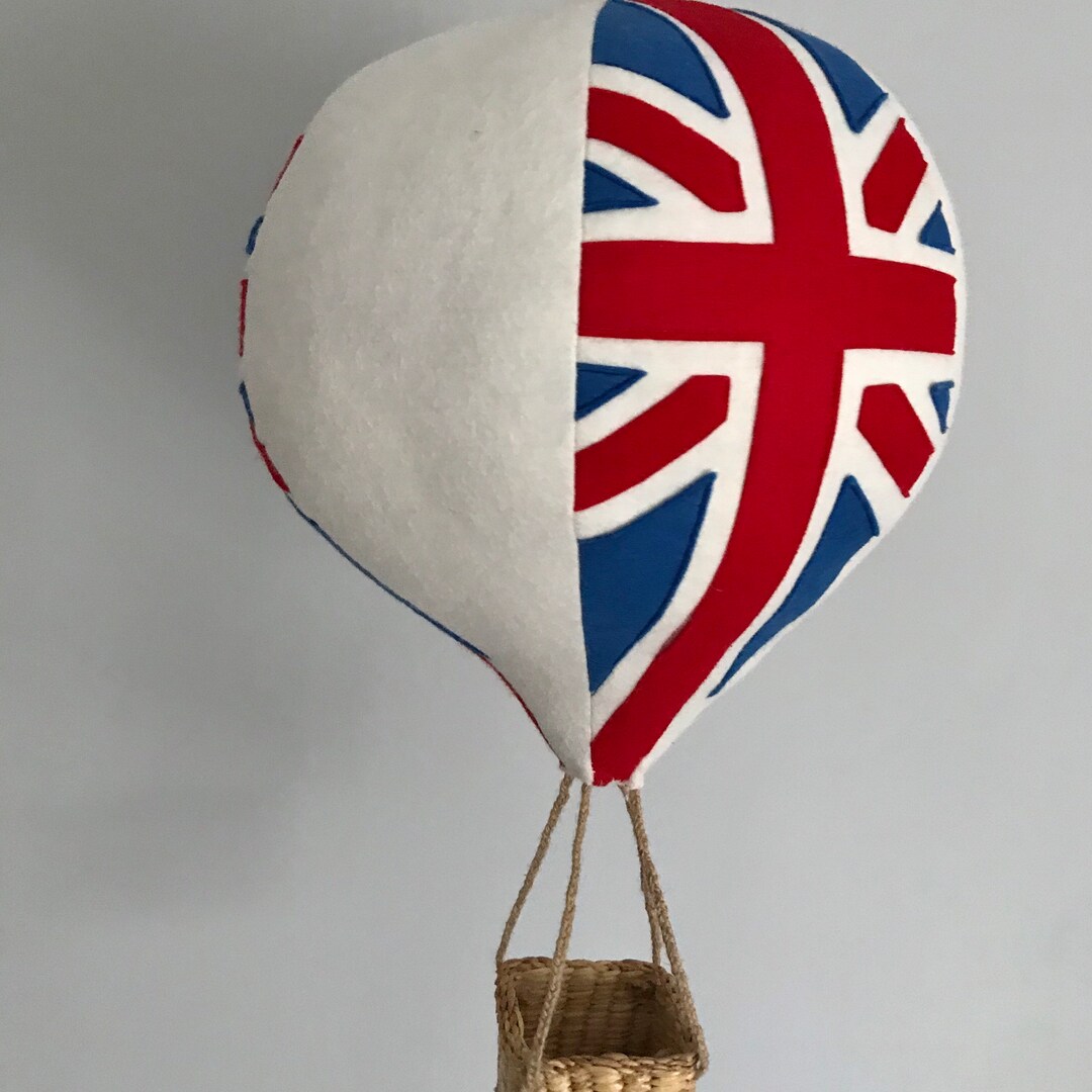 Union Jack Hot Air Balloon for Nursery or Childs Bedroom Etsy