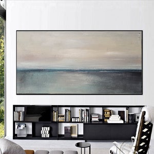 Large Sea Abstract Painting Ocean Painting On Canvas,Original Sky Landscape Painting,Sea Abstract Oil Painting,Large Living Room Wall Art