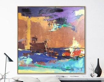 Abstract Original Painting Canvas Wall Art Large Abstract original art Acrylic Painting Colorful Oil Painting Original Minimalist Painting