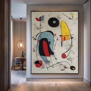 Kolorowa abstrakcyjna sztuka graffiti, abstrakcyjny obraz olejny, malarstwo uliczne, czerwony i niebieski, malarstwo pop-art, nowoczesny wystrój domu