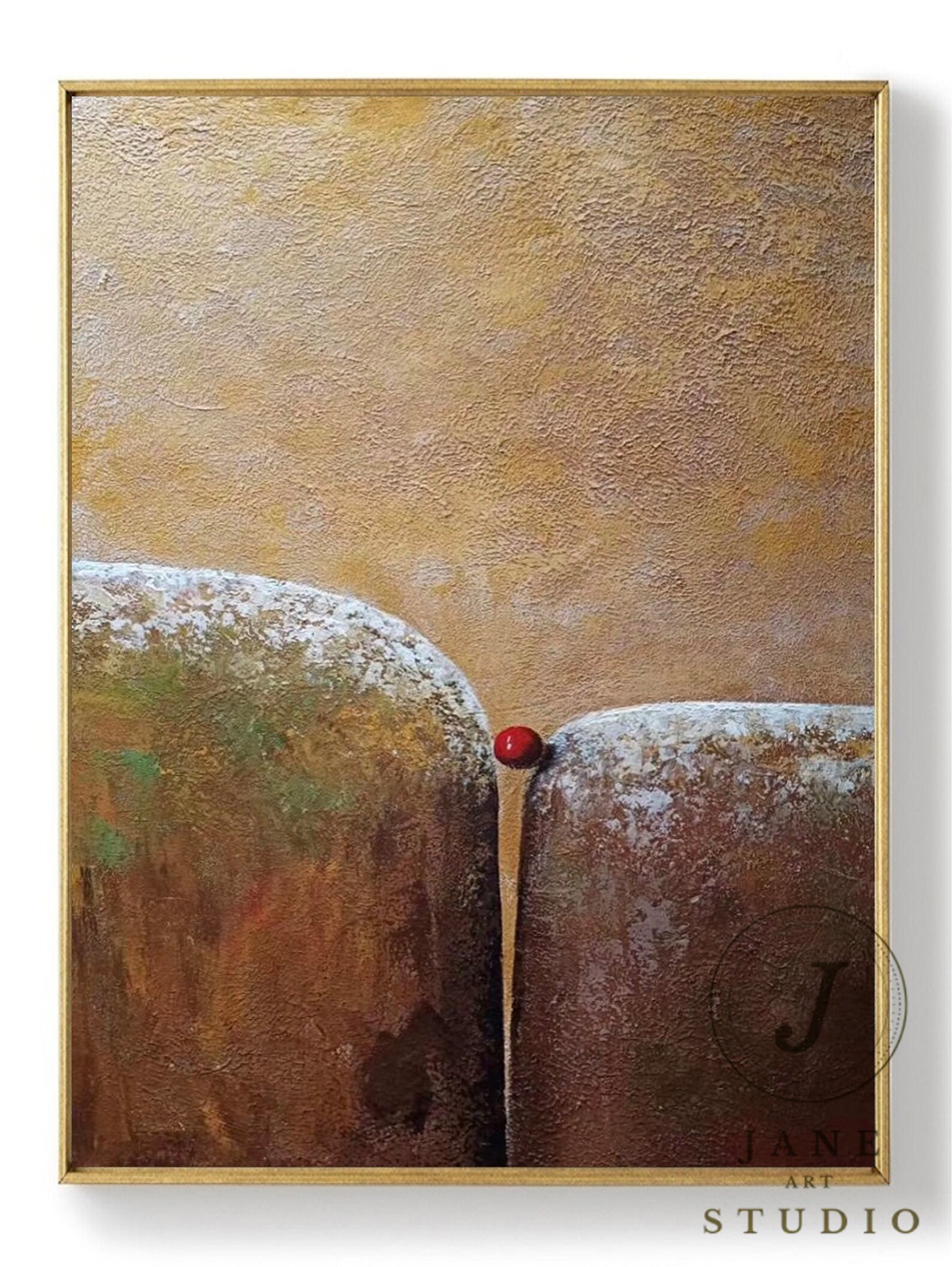 Large Abstract Canvas Painting Brown Abstract Oil Painting Etsy