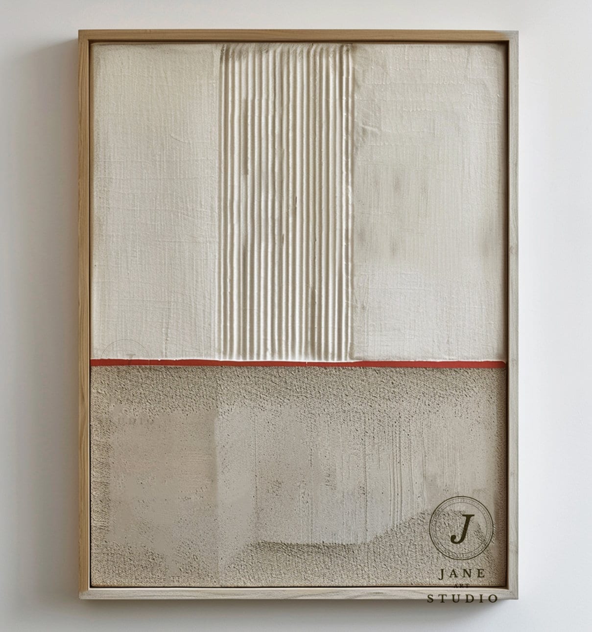 Beige Abstract Wall Art, Boho Wall Art, Biege Abstract Painting, Wabi ...