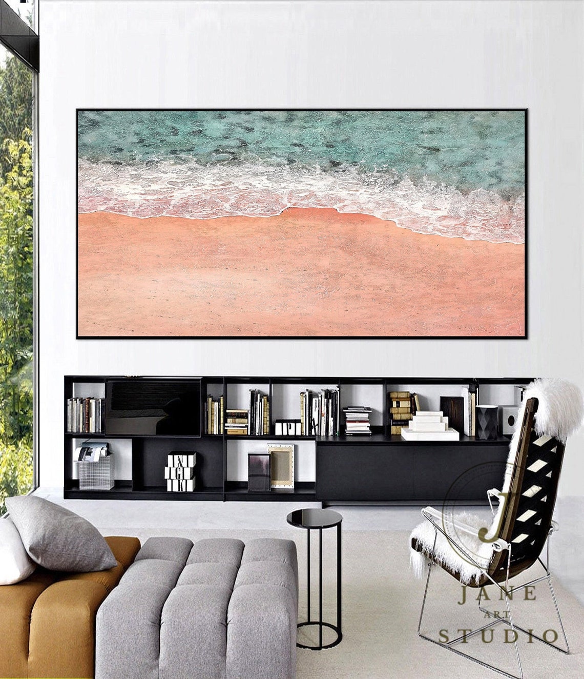 Beach Landscape Art Large Original Landscape Painting Original Etsy