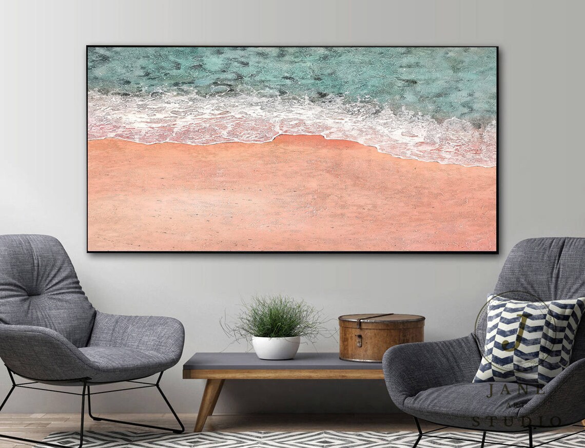 Beach Landscape Art Large Original Landscape Painting Original Etsy