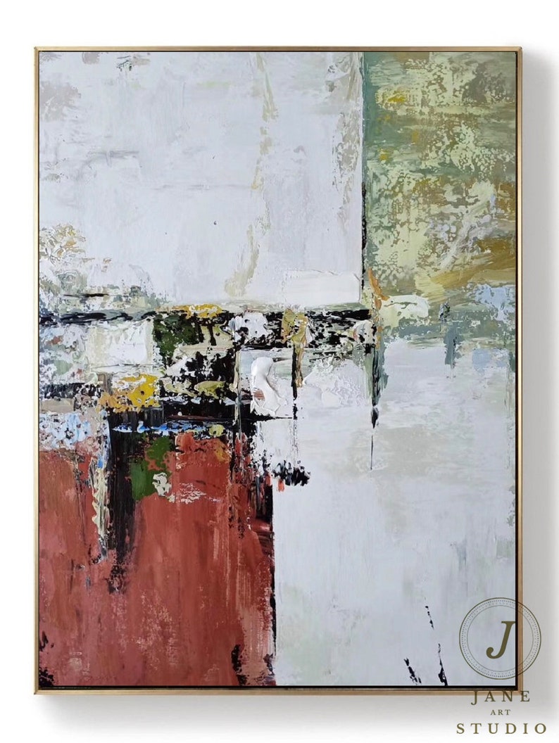 Original Abstract Painting Canvas Red Painting Contemporary Etsy