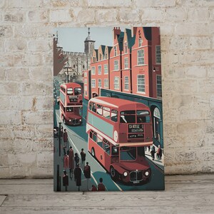 London Watercolor Landscape Digital Art Poster home decoration London travel printable art landscape wall art Pastel colors