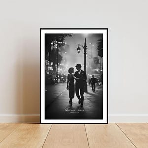 Buenos Aires Argentina Tango Black and White Photo Printable Wall Art Poster home decoration Vintage Tango Dance wall art Instant download