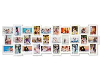 Cadre photo multiframe en bois 2 x 15 photos