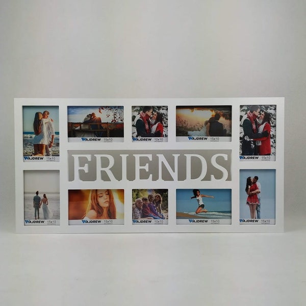 Cadre photo multiframe avec inscription Friends 10 photos 10x10 15x10