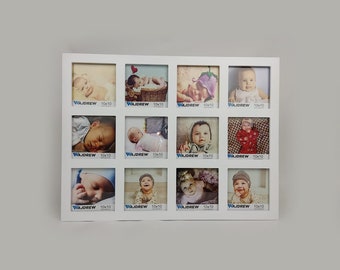 Multiframe houten lijst met 12 foto's 10x10