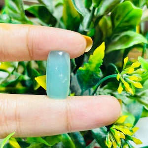 Vintage chrysoprase natural loose gemstone OOAK baguette 6.50 carats mint apple green translucent perfect for wire wrapping free shipping