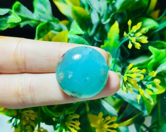 Chrysopraascabochon, handgemaakte Afrikaanse edelsteen