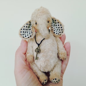 Elefant Teddy 14 sm Stuffed Animal ToyPlush Elefant With A Metal Key