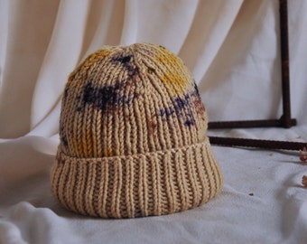 Merino wool baby hat and vegetable dye