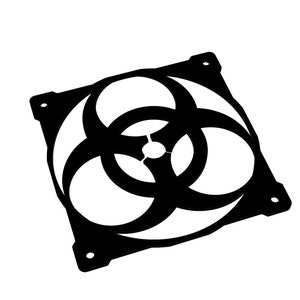 biohazard Fan Grill Cover 80mm 92mm 120mm 140mm Custom Mod PC tunning image 2