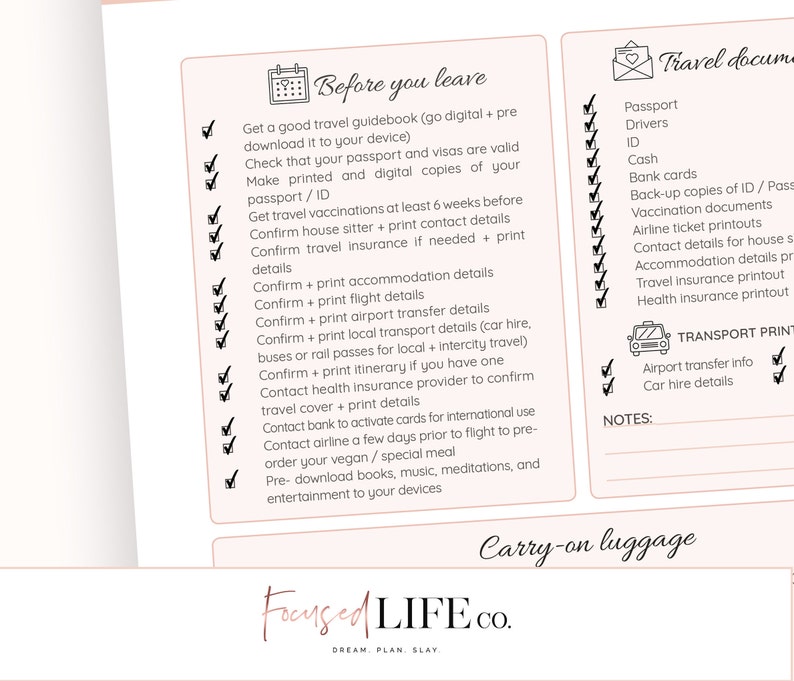 Honeymoon Checklist Honeymoon Packing List PDF Printable Etsy