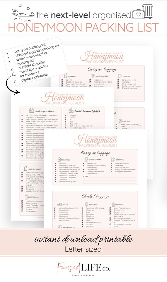 Honeymoon Planner Template For Your Needs Honeymoon Planner Template For Your Needs