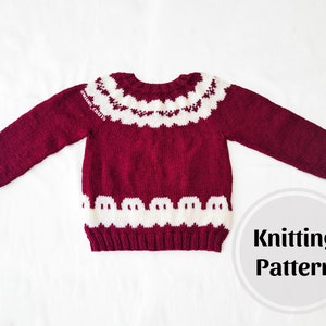 Halloween Ghost Sweater for kids Knitting pattern PDF for sizes 5/6 7/8 9/10 years old by Wiam's Crafts image 1