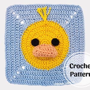 Duckling Granny Square - Crochet pattern PDF by Wiam's Crafts