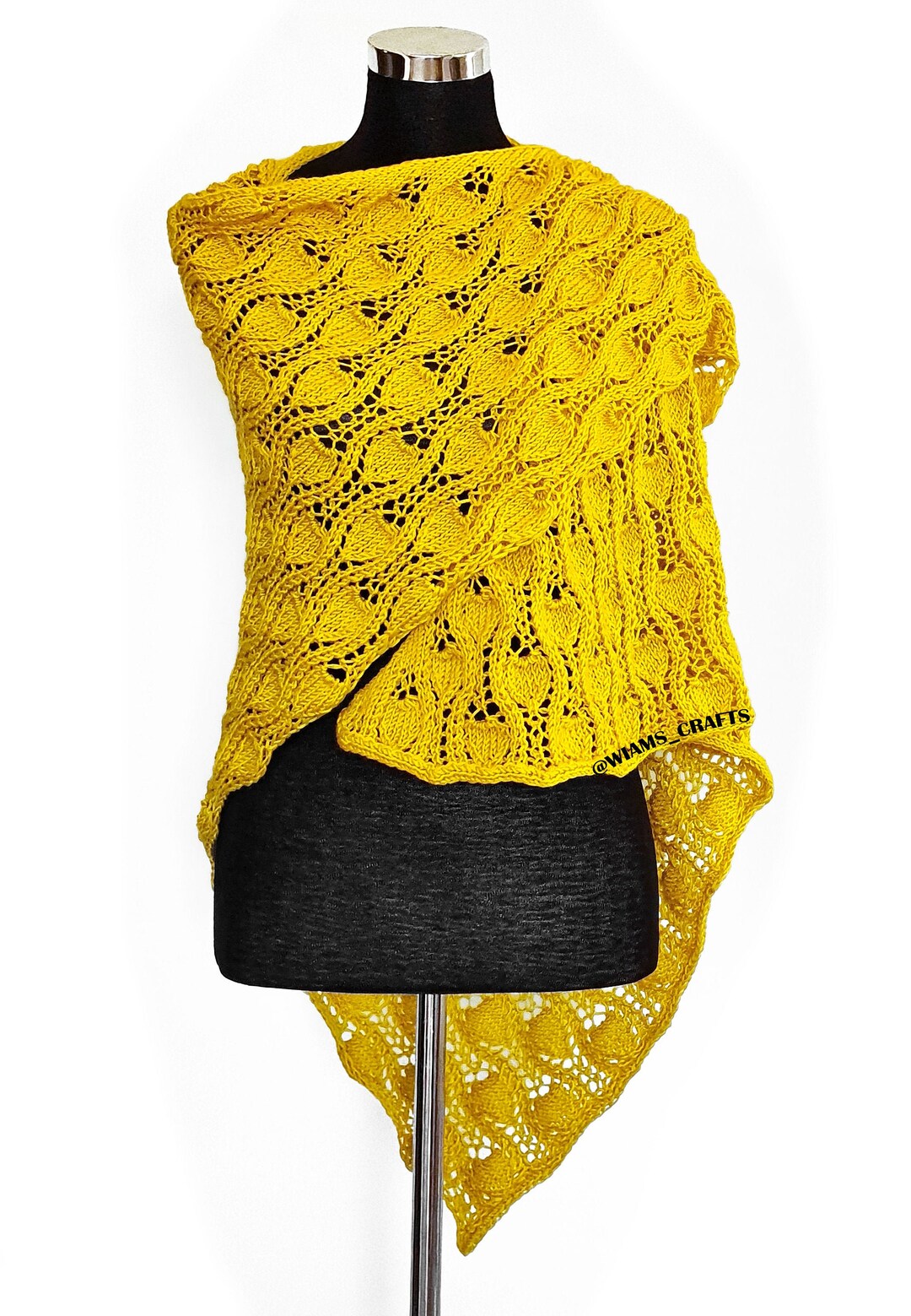 Candle Flame Shawl Knitting Pattern PDF by Wiam's Crafts Etsy