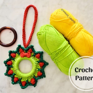 Christmas Wreath Ornament - Crochet pattern PDF by Wiam's Crafts