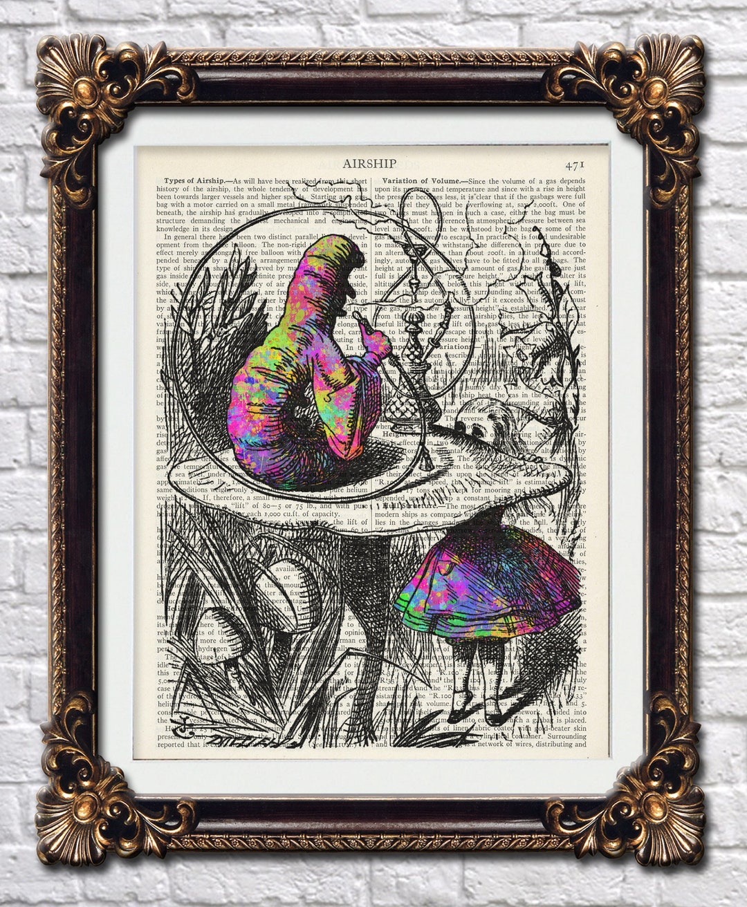 Alice in Wonderland Hookah Smoking Caterpillar Quote Etsy