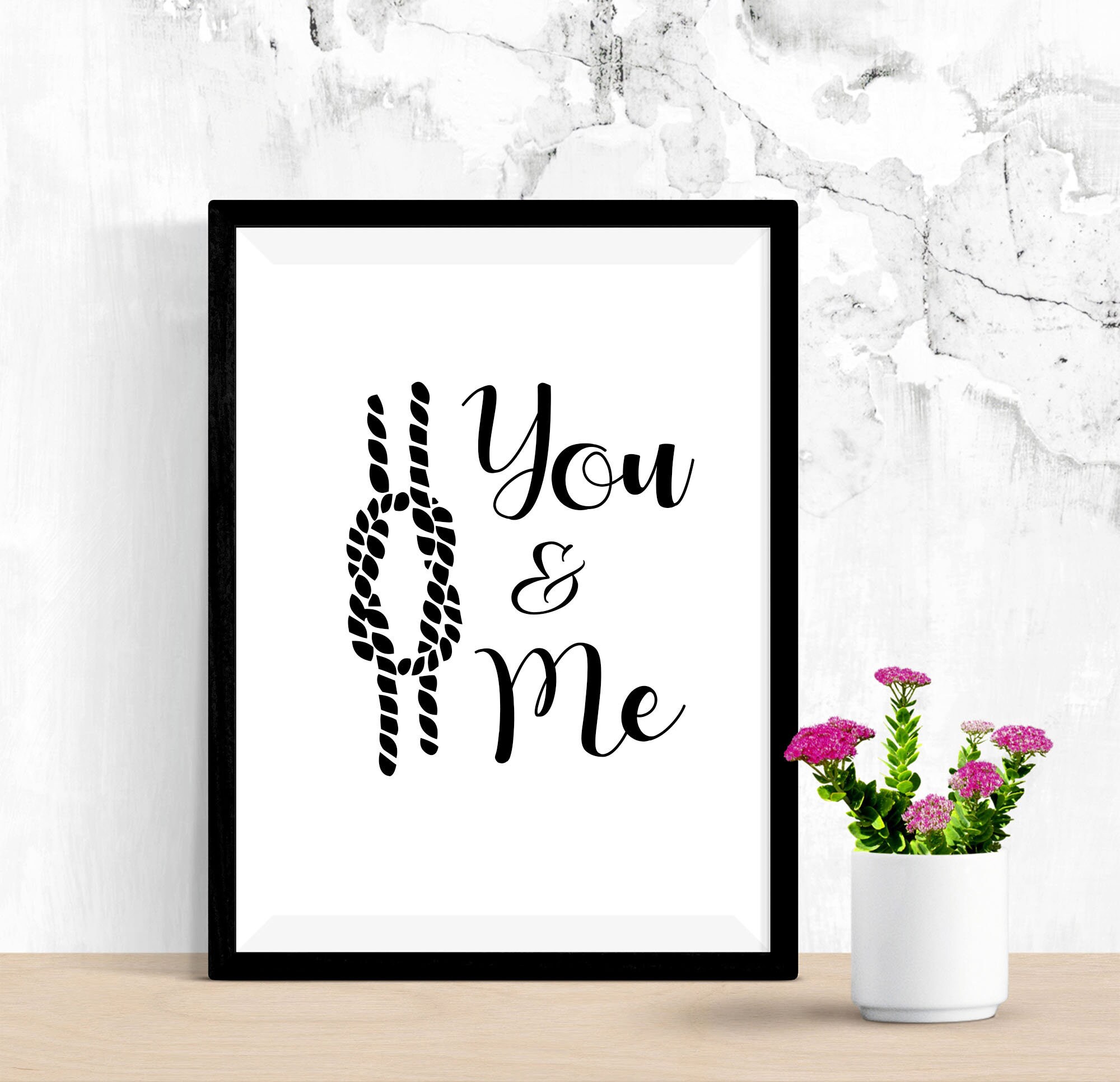You And Me Wall Art Customizable Art You And Me Sign Etsy