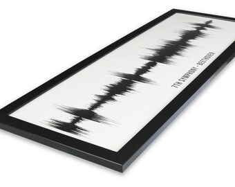 Long distance relationship gift, sound wave art, birthday gift, anniversary gift for her