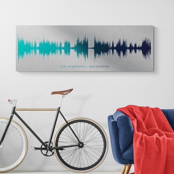 Soundwave Art 10 Year Anniversary Gift For Him Tin Anniversary 10th Anniversary Gift Sound Wave Art