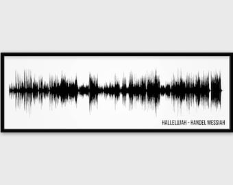 Panoramic Wall Art, Custom Music Wall Art, Soundwave Art, Playable Song Wall Art