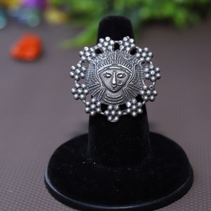 Oxidized Ring | German Silver Ring | Statement Ring | Jaipur Ring | Tribal | Adjustable | Indian Jewelry | Oxidised | Tribal | Boho | Gift