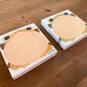 Froggy Memo Pads 100 Sheet Paper Notepad Two Frog Designs Pac-man Frog Horned Frog Reminder Pad To Do List Note Block image 7