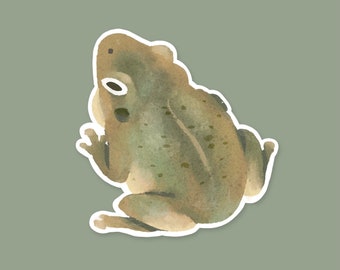 Frog Glossy Sticker | Splashproof Sticker for Water Bottle, Flask, Laptop, Planner, Guitar, Diary | Froggy / Toad Sticker | Frog Sticker
