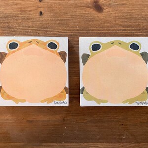 Froggy Memo Pads 100 Sheet Paper Notepad Two Frog Designs Pac-man Frog Horned Frog Reminder Pad To Do List Note Block image 6