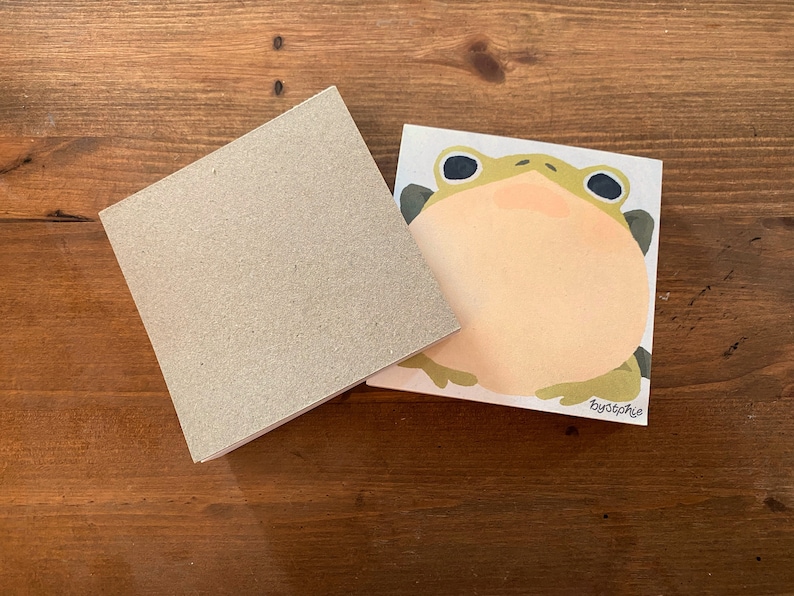 Froggy Memo Pads 100 Sheet Paper Notepad Two Frog Designs Pac-man Frog Horned Frog Reminder Pad To Do List Note Block image 9