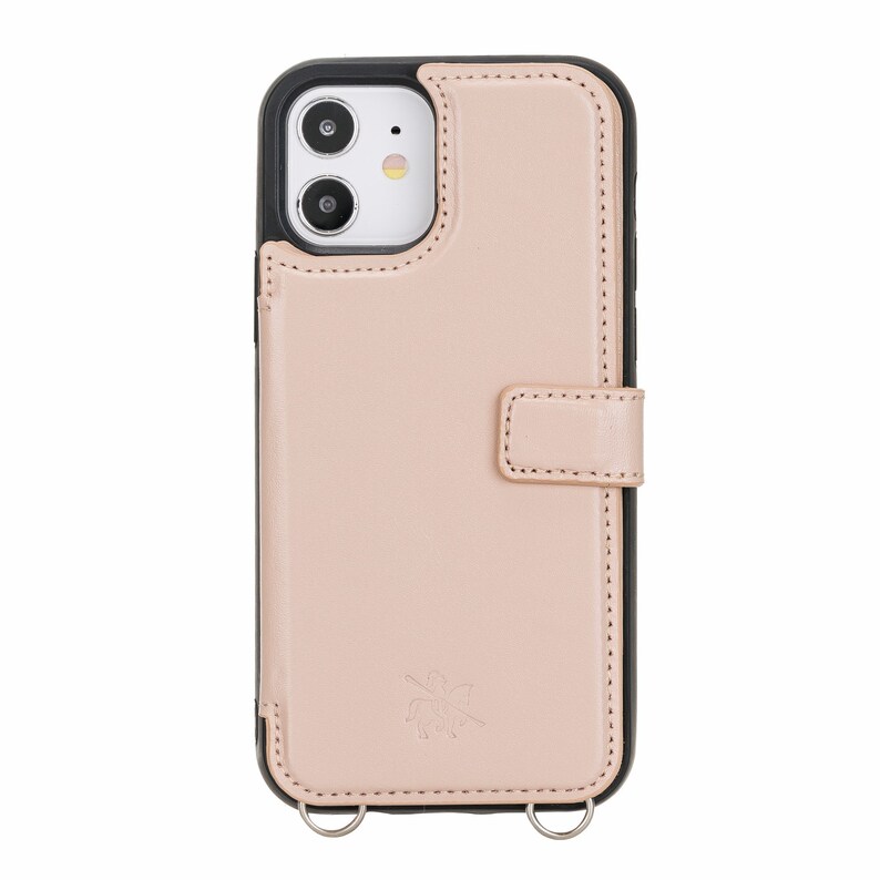 Venito Fermo Premium Leather Crossbody Wallet Case for iPhone 12 Pro Max Nude Pink 12 Mini iPhone 12 Pro iPhone 12