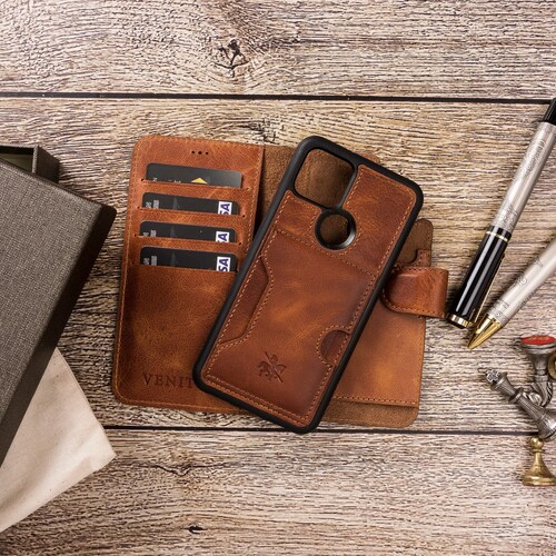 For Google Pixel 4 Case Suede Leather Wallet Cover Heavy-Duty Book Magnetic