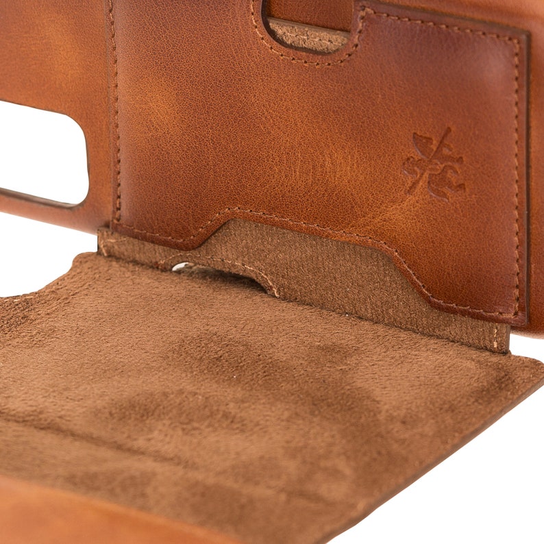 Venito Florence Leather Wallet Case for Galaxy S21 Plus S21 Ultra Note 20 Ultra S20 Plus S20 Ultra Note 10 Plus Note 9 Antique Brown