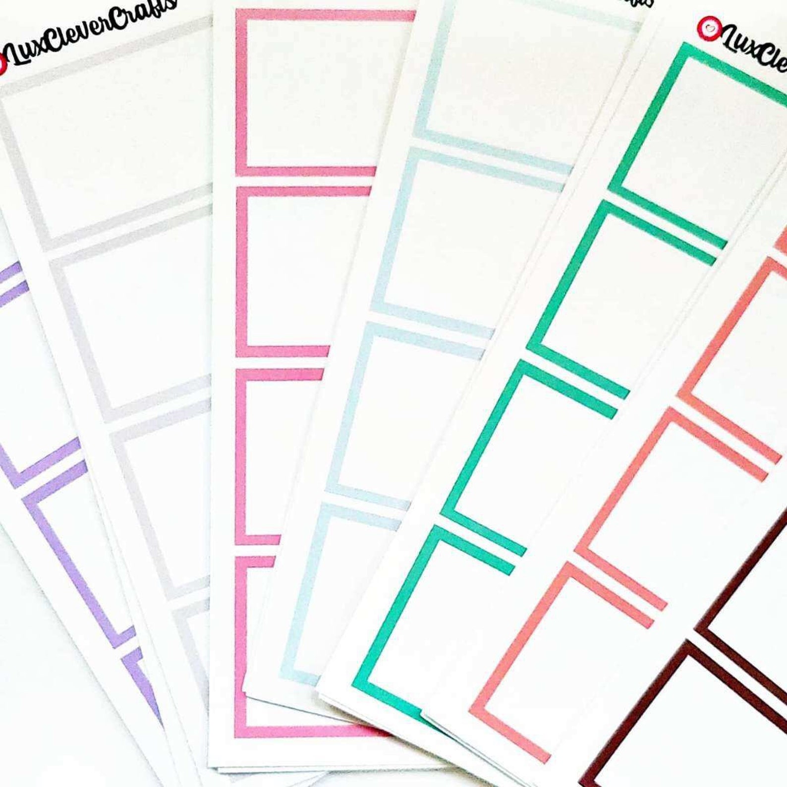 Colorful boxes Planner boxes Choose the colors you want Etsy