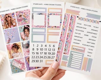 Confetti-Core | A5 Planner / Hobonichi Cousin Weekly Sticker Kit | Birthday Party