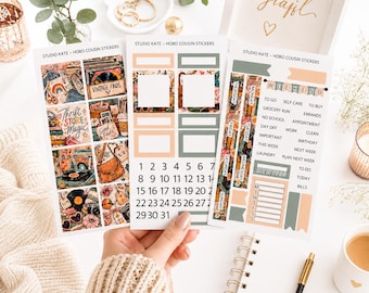 Thrift Store Magic | A5 Planner / Hobonichi Cousin Weekly Sticker Kit | Retro Antique