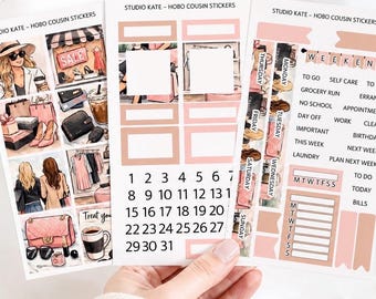 Retail Therapy | A5 / Hobonichi Cousin Weekly Sticker Kit | Shopping Trip  Planner Stickers