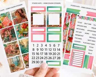 Watermelon & Wanderlust | A5 / Hobonichi Cousin Weekly Sticker Kit | Summer Fresh Planner Stickers
