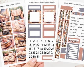 Bookish | A5 Planner / Hobonichi Cousin Weekly Sticker Kit | Reading Book