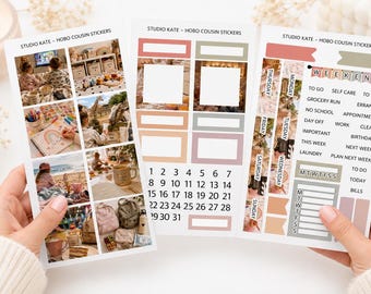 Pequenos Momentos | Kit de Adesivos Semanais A5 / Hobonichi Cousin | Adesivos para Planejador Lar com Crianças