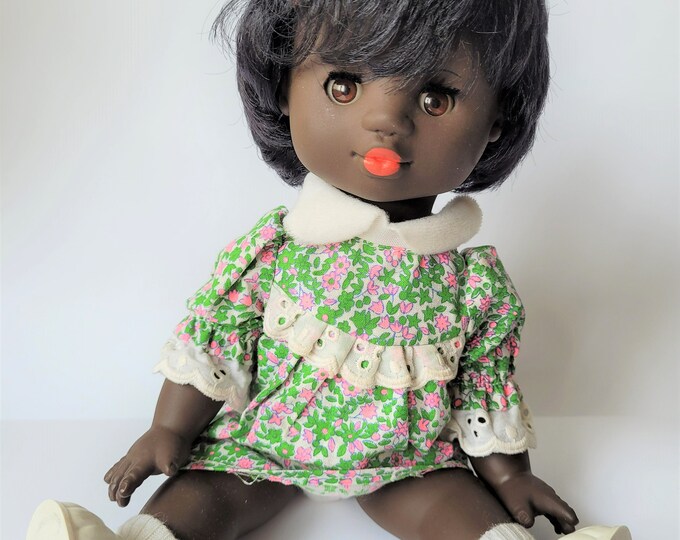 Vintage Dark Skin Doll, African American Doll, Ethnic Doll, Collectible ...