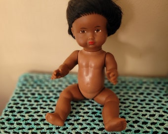 Vintage dark skin German doll, Collectible dolls, Gift idea